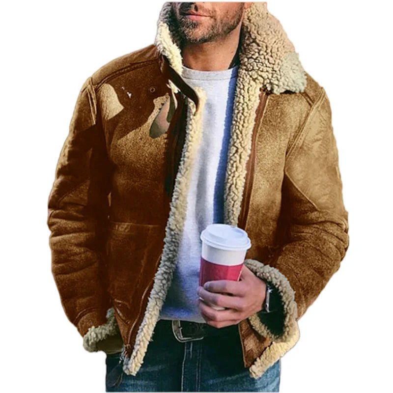 Men's Thick Winter Coat — Fashion Turn-Down Collar