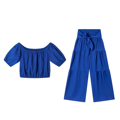 Luxe Curve One-Shoulder Pants Set