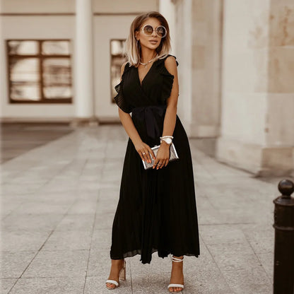 Graceflow Ruffled Chiffon Maxi