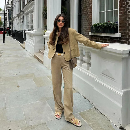 Lapel Pocket Short Jacket