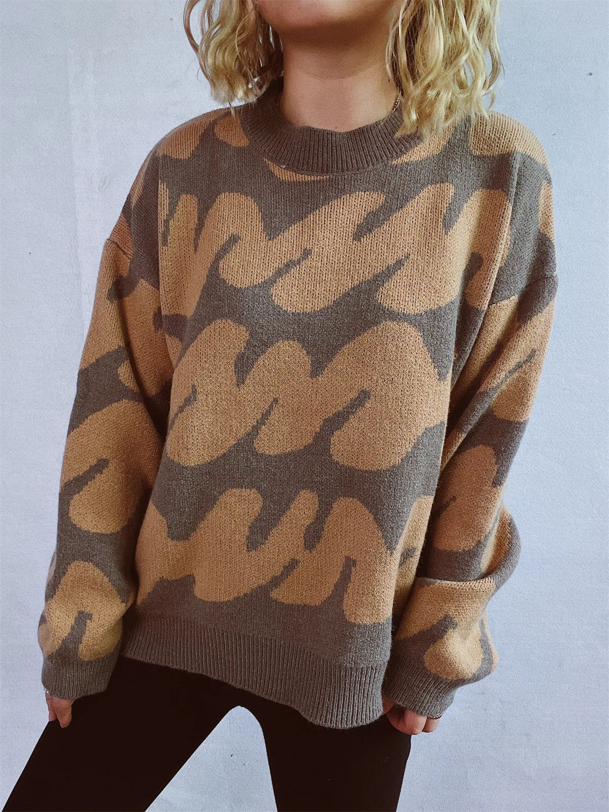 Stripe Craft Patchwork Knit Pullover