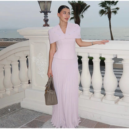 Diamond Drape Elegant Evening Gown