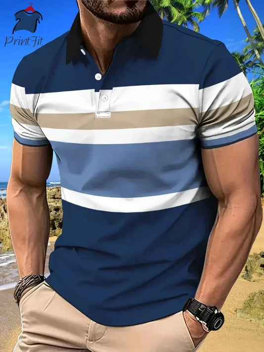 Neo Stripe Lapel 3D Summer Top