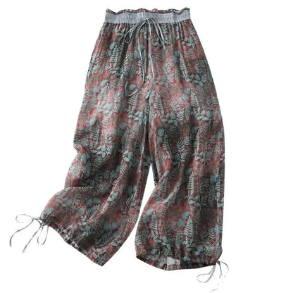Autumn Grace Printed Cotton Trousers