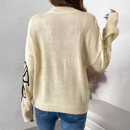 Apricot Bloom Half-Turtle Sweater