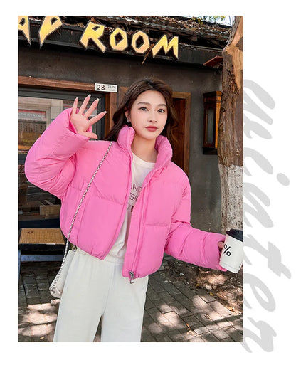 Snow Petal Short Padded Winter Jacket