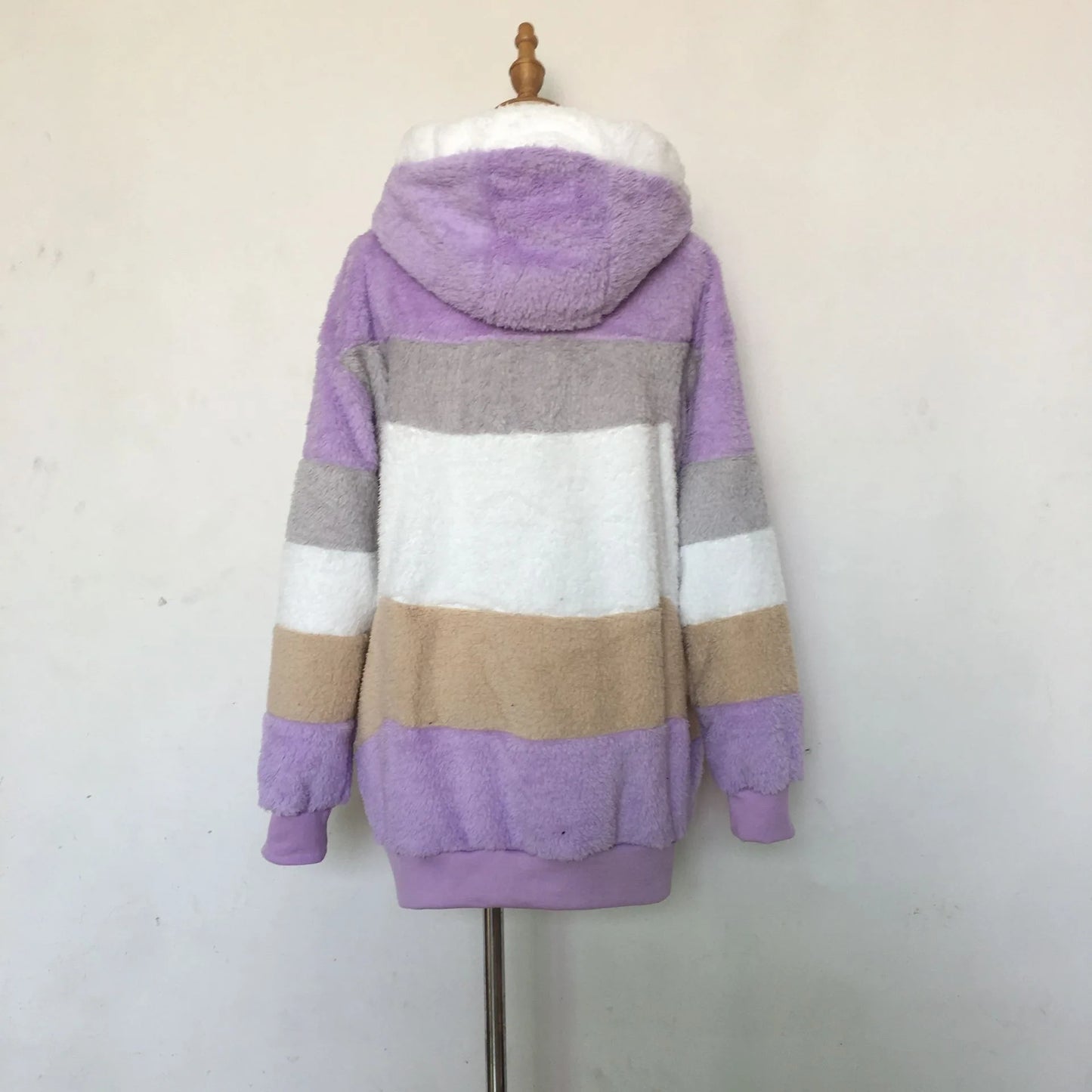 Oversized Plush Hooded Jacket