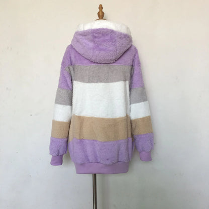 Oversized Plush Hooded Jacket