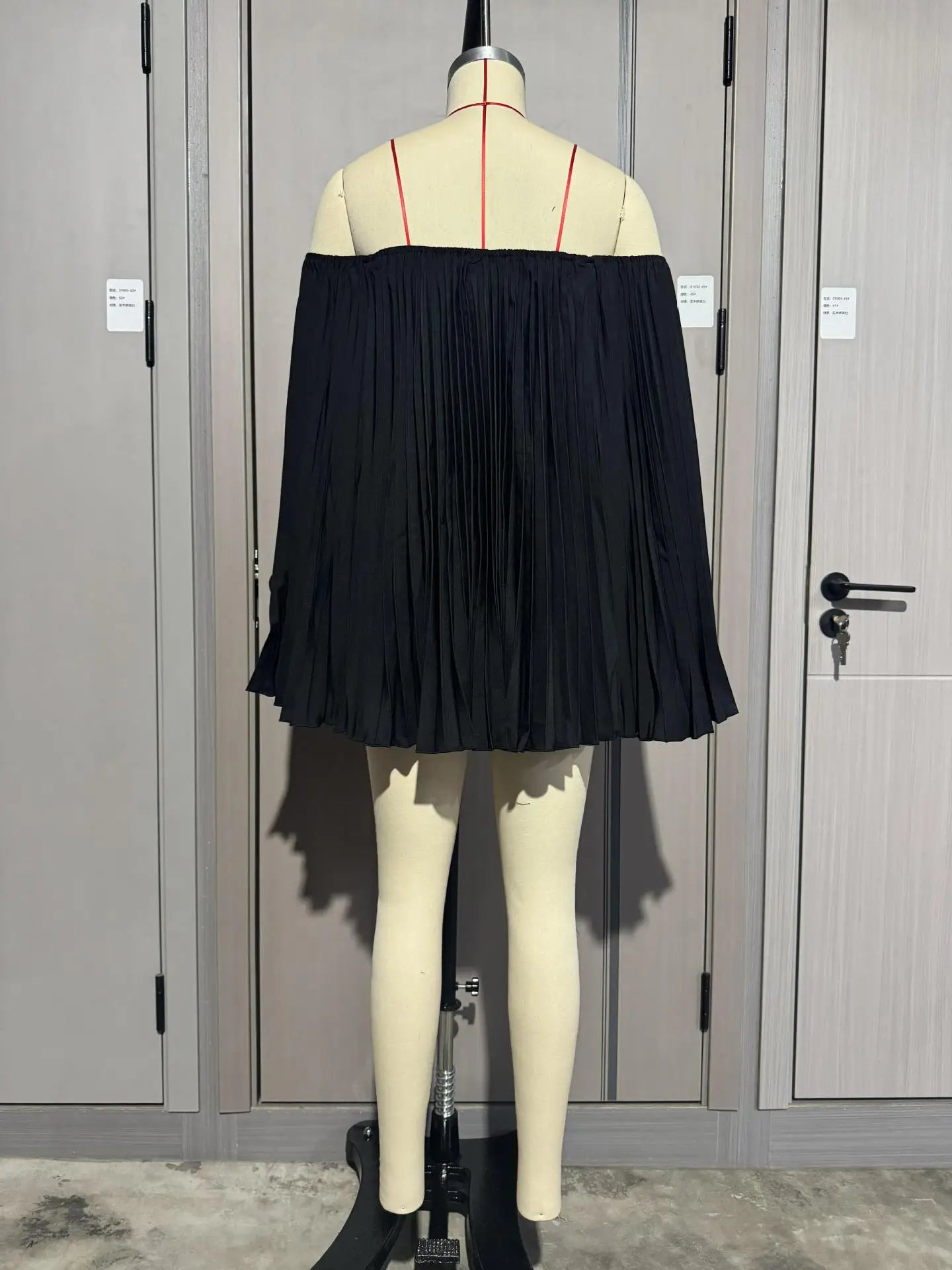 Glimmer Drape One Shoulder Shorts Set