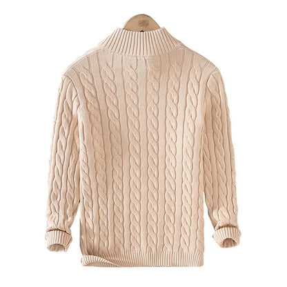 Cotton Warm Zip Pullover Sweater