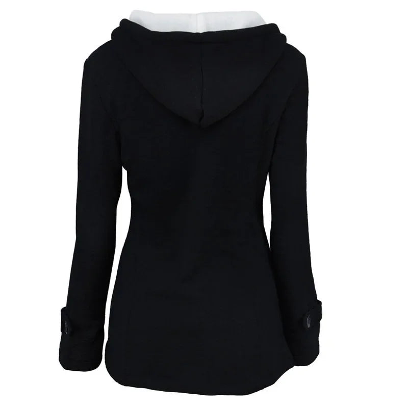 Hooded Zip Up Overcoat