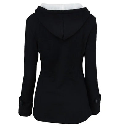Hooded Zip Up Overcoat