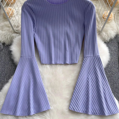 Flare Muse Slim Knit Crop Top