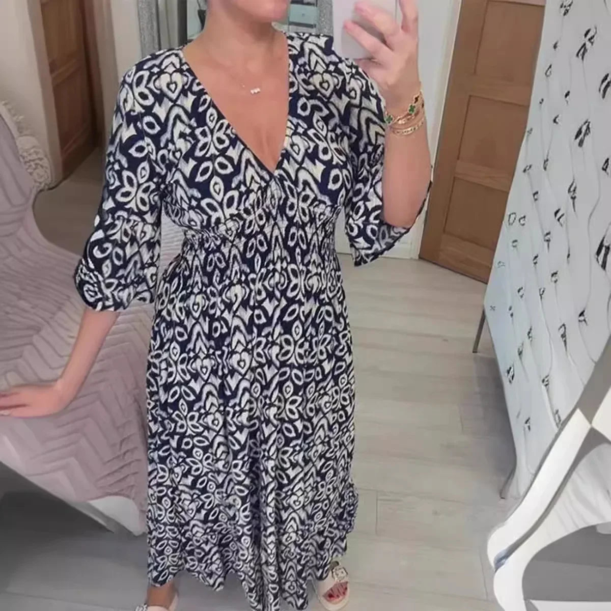 Effortless Boho Chic Floral Wrap Dress