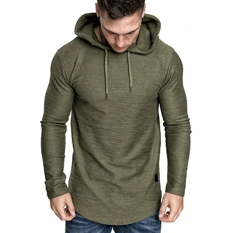 Patchwork Solid Color Men's Hoodie