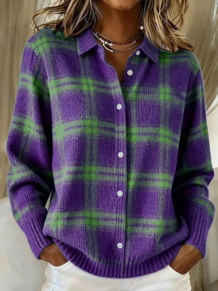 Winter Explosive Women’s Lapel Striped Color