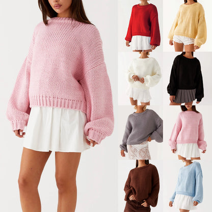 CozyHue Premium Knit Pullover Sweater