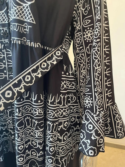 Boho Spirit Ethnic Print Maxi Dress
