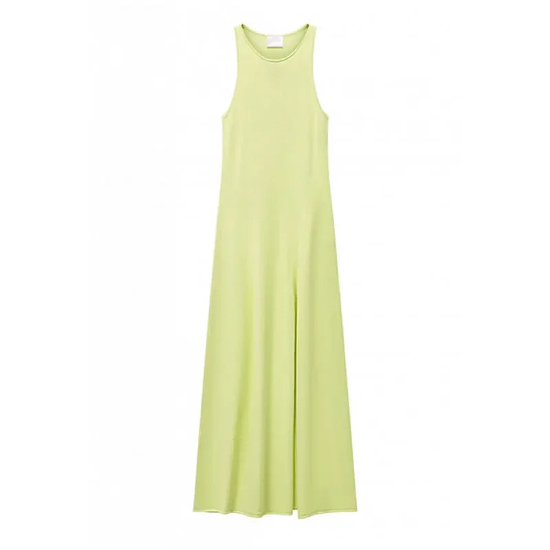 SculptKnit Sleeveless Split Midi Dress
