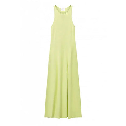 SculptKnit Sleeveless Split Midi Dress