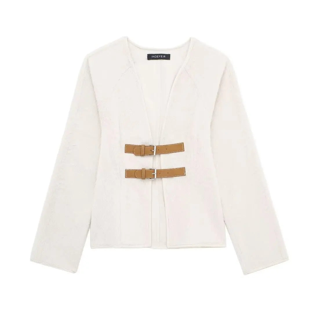 Buckle Wool Blend Coat