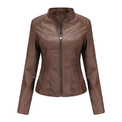 Vero Edge Slim Fit Leather Motorcycle Jacket