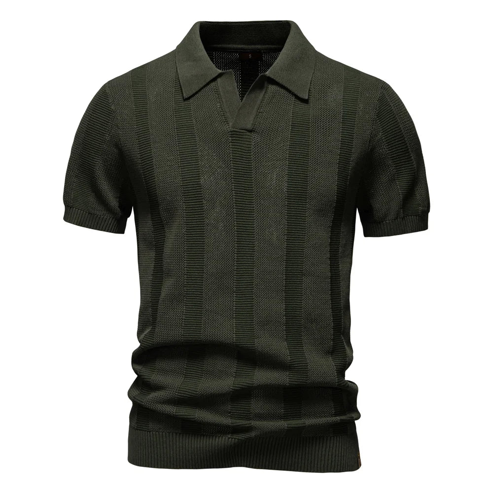 StratoMesh Solid & Stripe Knit Top