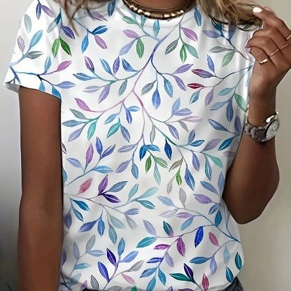 Elegant Floral Slim T-Shirt