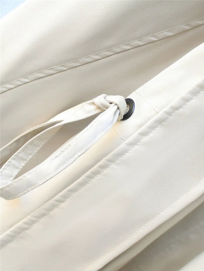 Breeze Flow Zipper Trench Coat