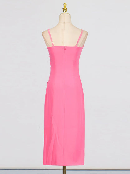 Petal Grace 3D Floral Midi Dress