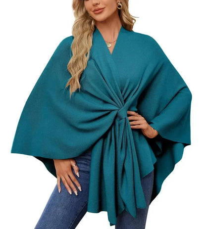 Soft V-Neck Shawl Wrap