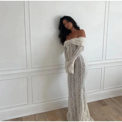 Lace Blossom Midi Dress