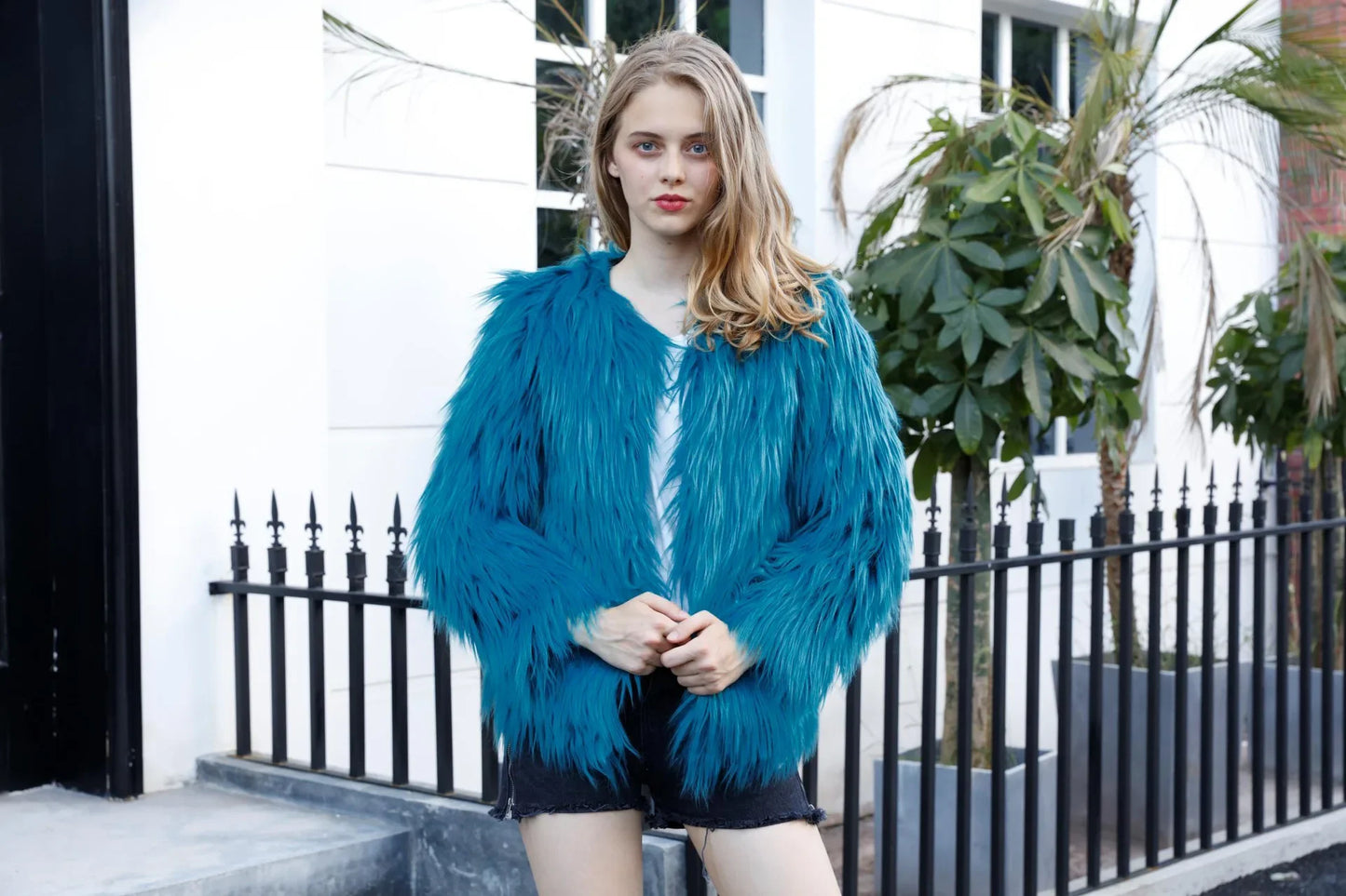 Cozy Pelt Faux Fur Button Coat