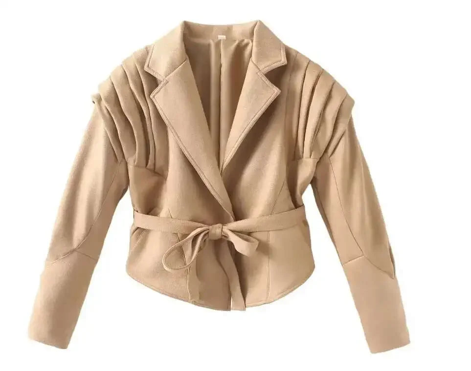 Lace-Up Faux Leather Jacket