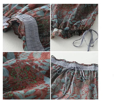 Autumn Grace Printed Cotton Trousers