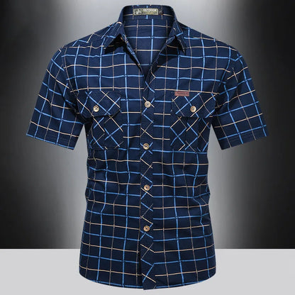 GridForm Cotton Checkered Work Shirt