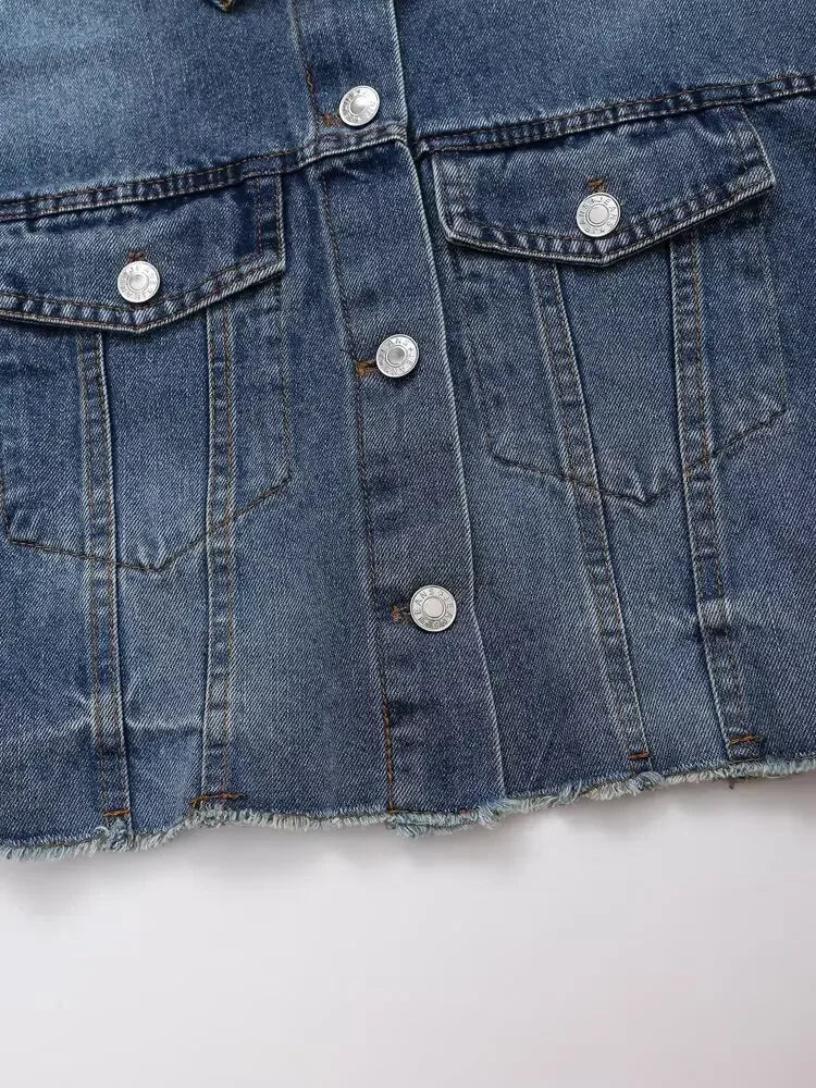 Indigo Drape Plus Denim Jacket