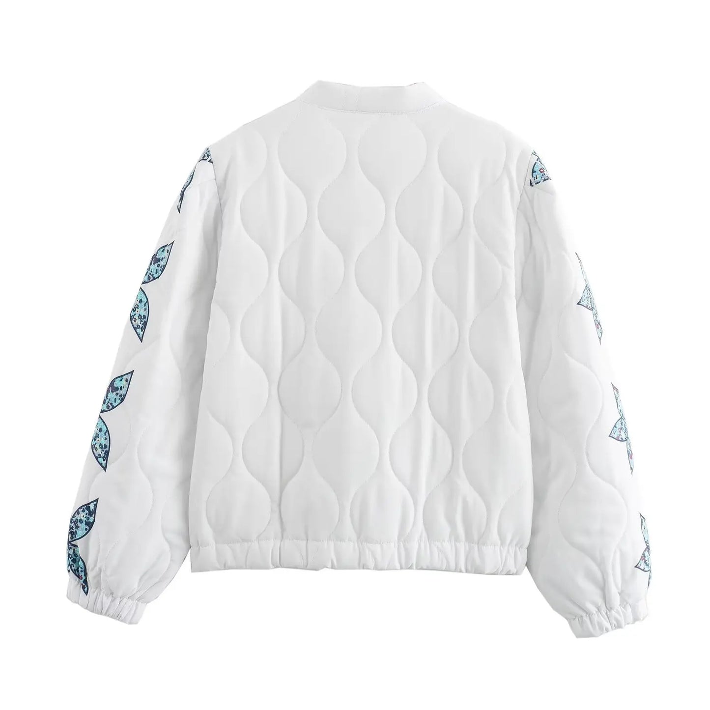 BloomNest Quilted Bomber Jacket