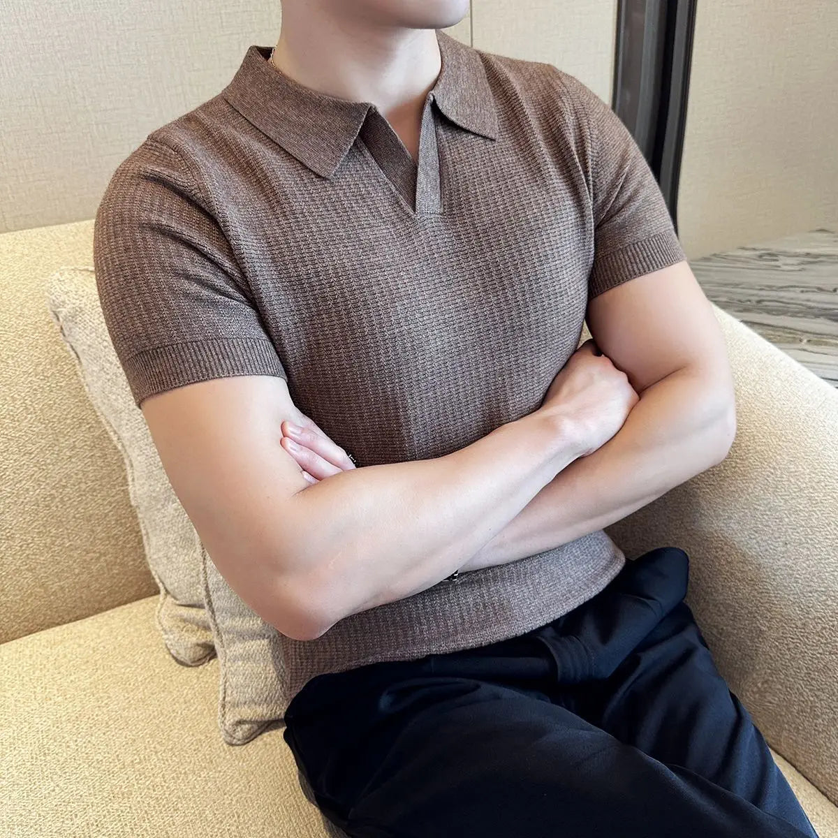 Slim Fit Korean Style Polo Shirt