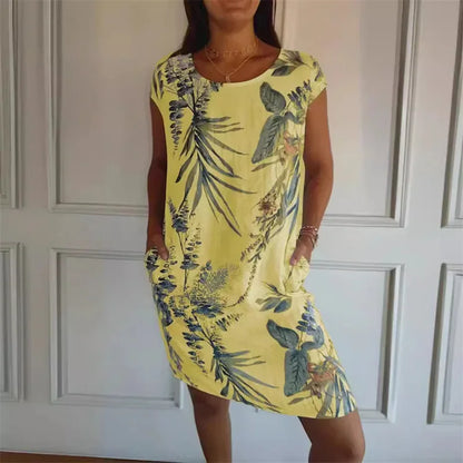 Effortless Printed Knee-Length Dress