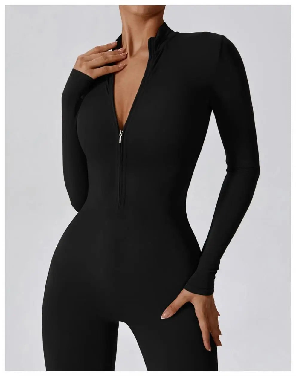 Women's Long-Sleeve Yoga Jumpsuit