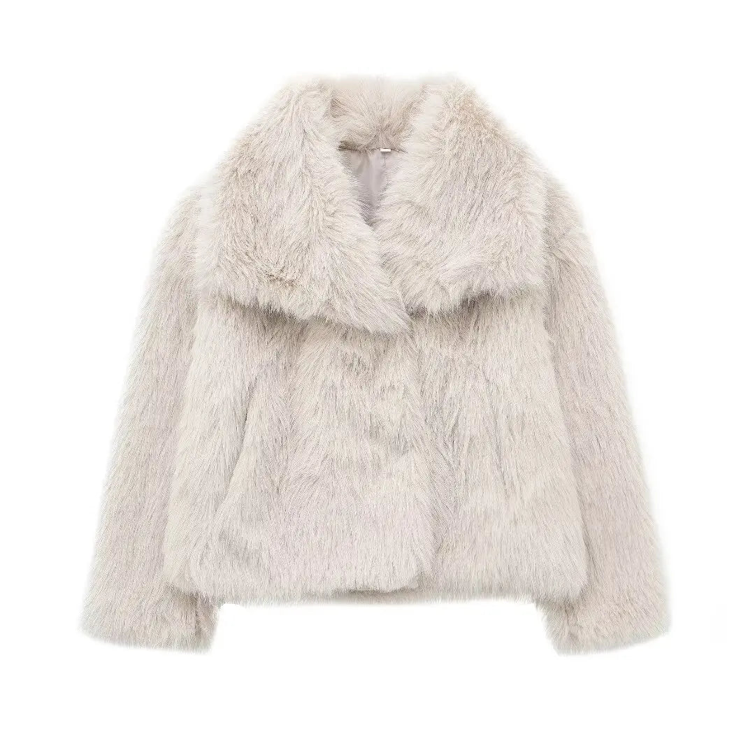 Women’s Cropped Faux Fur Jacket