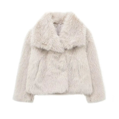 Women’s Cropped Faux Fur Jacket