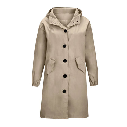 Women’s Long Hooded Trench Coat
