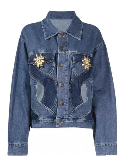 Flora Fusion High Waist Patch Jeans