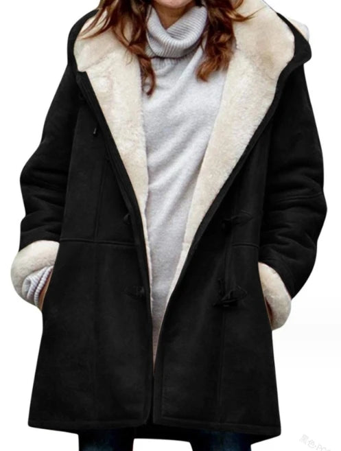 Casual Solid Quilted Hooded Coat