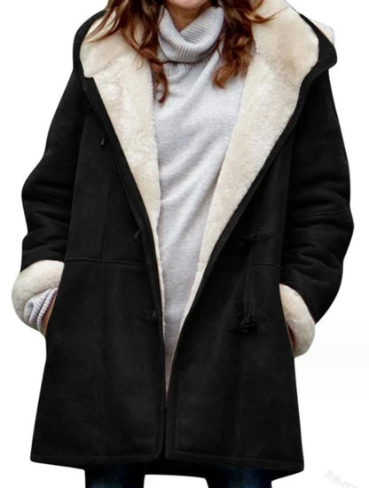 Casual Solid Quilted Hooded Coat