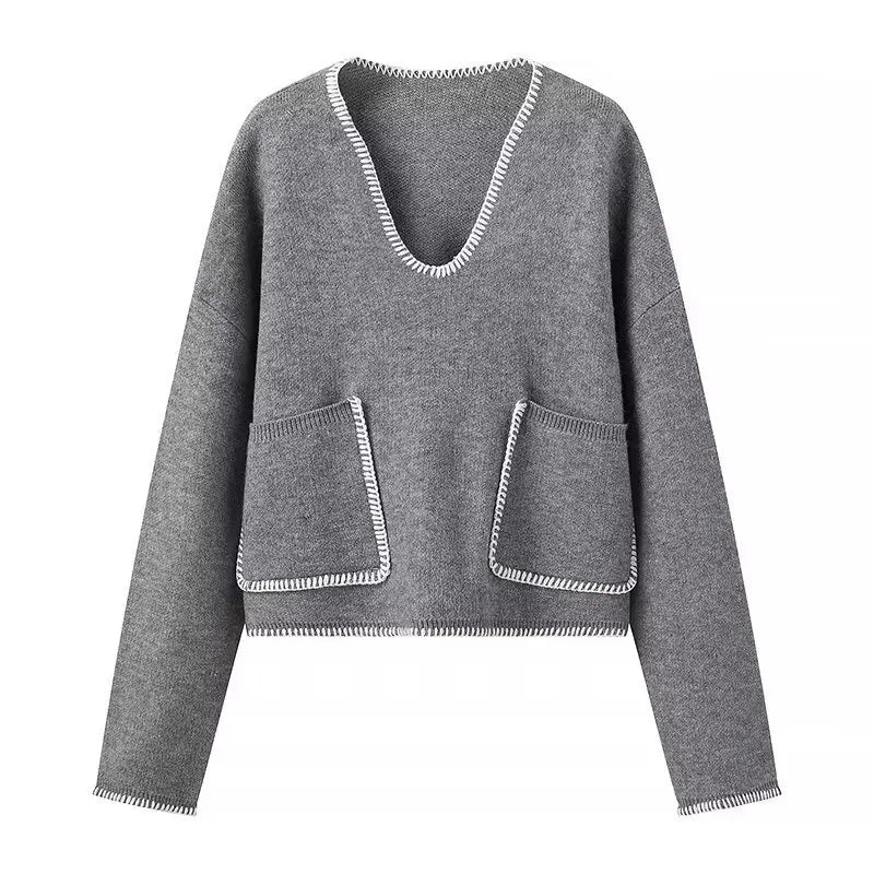 Retro Ease V-Neck Knit Jumper