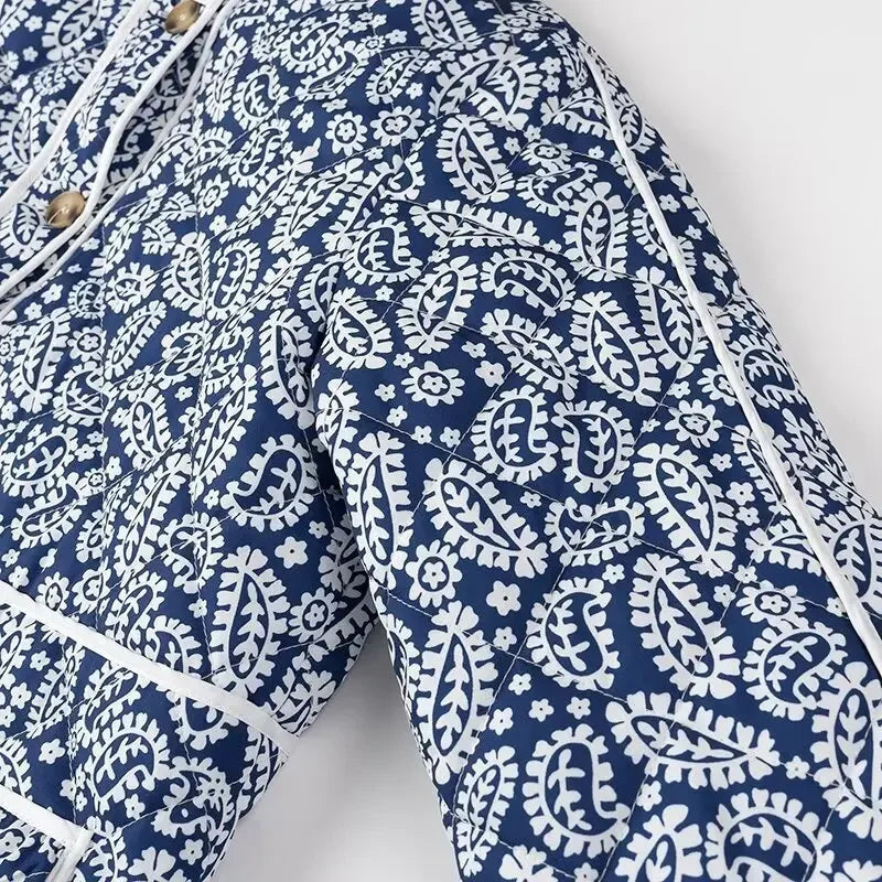 Canvas Charm Printed Patchwork Jacket