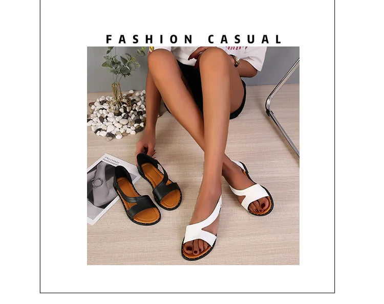 Comfort Leather Flat Sandals